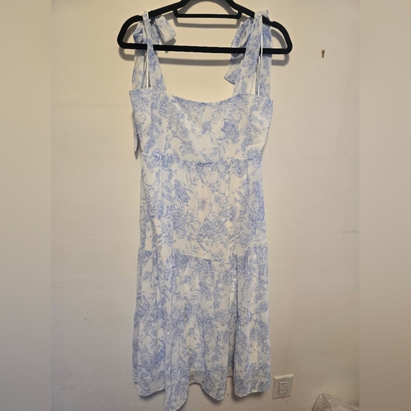 Lucy Paris Toile Tie Shoulder Mini Dress - Picture 3 of 7